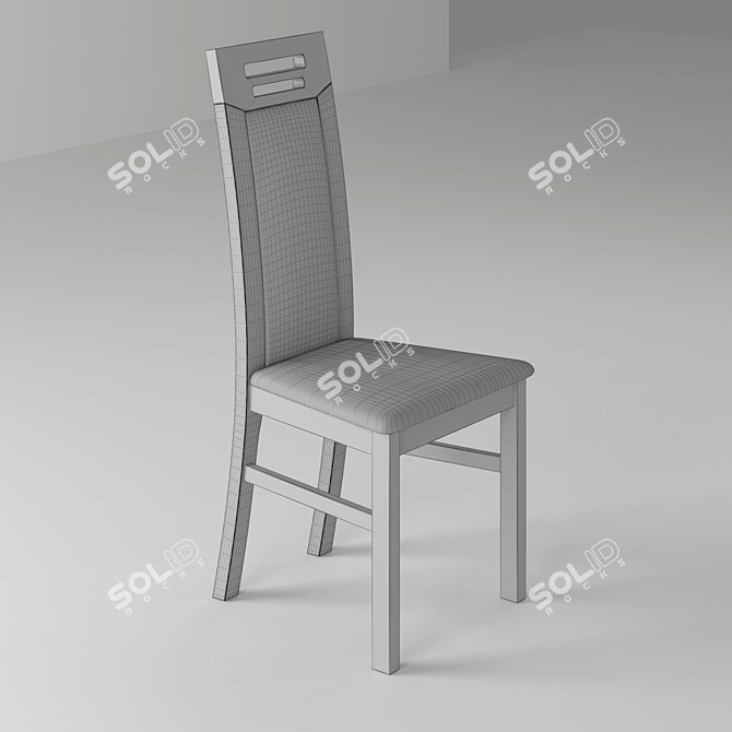 Classic Oak Chair: Elegant and Timeless 3D model image 2