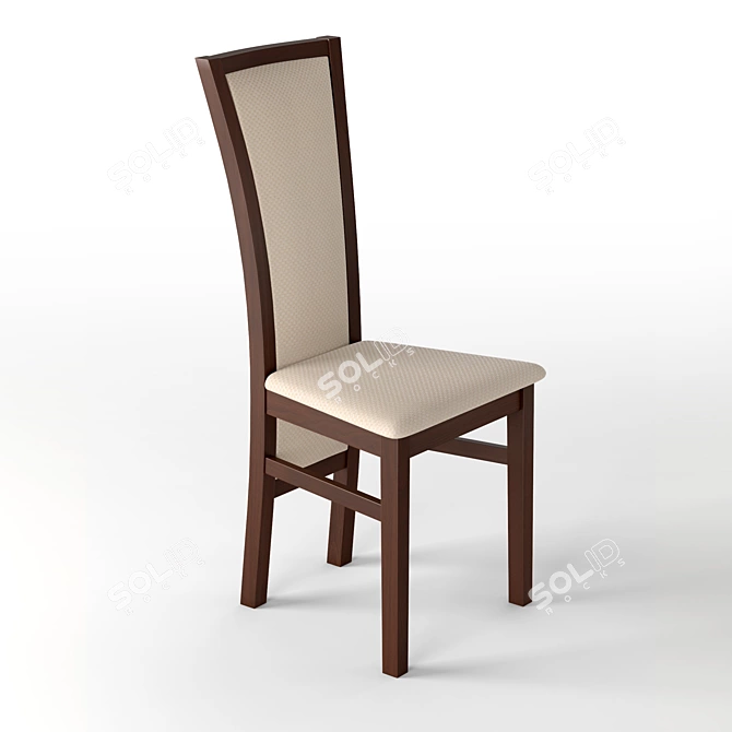 Classic Oak Chair 3D model image 1