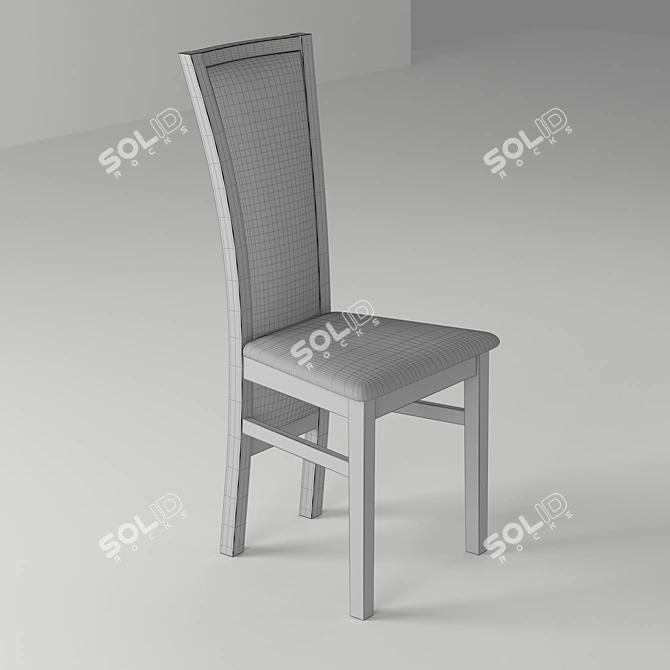 Classic Oak Chair 3D model image 2