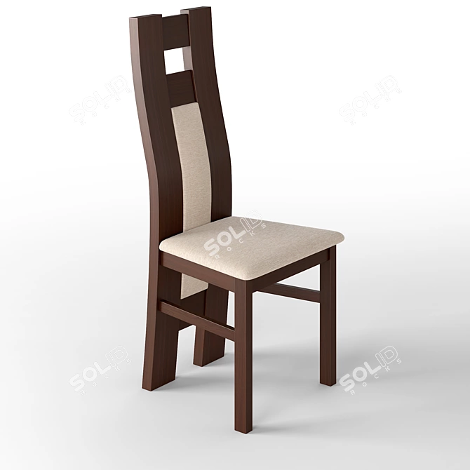 Oak Classic Chair - Elegant and Timeless Design 3D model image 1
