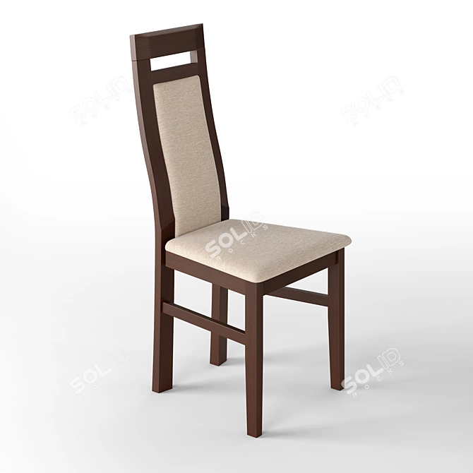 Classic Oak Chair 20 3D model image 1