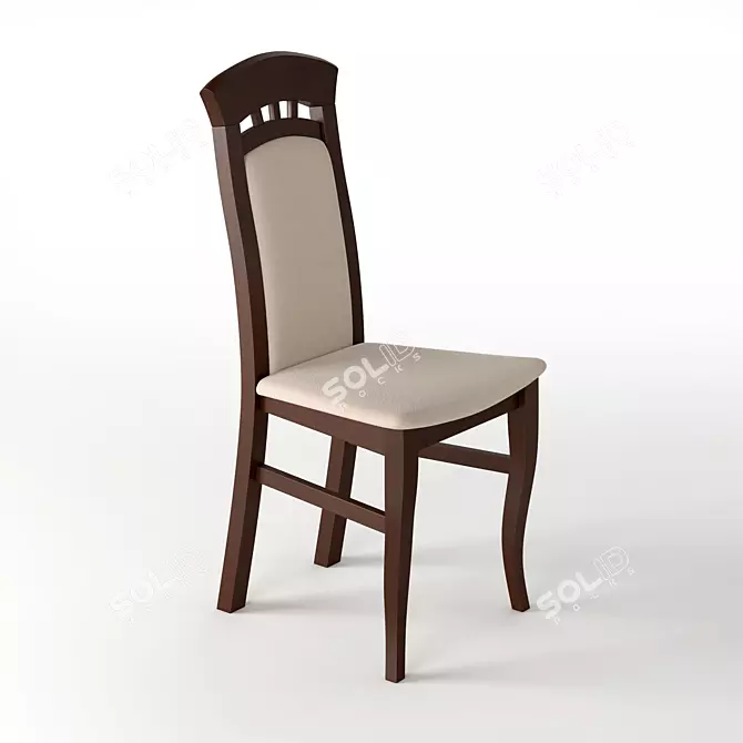Classic Oak Chair 2011 3D model image 1