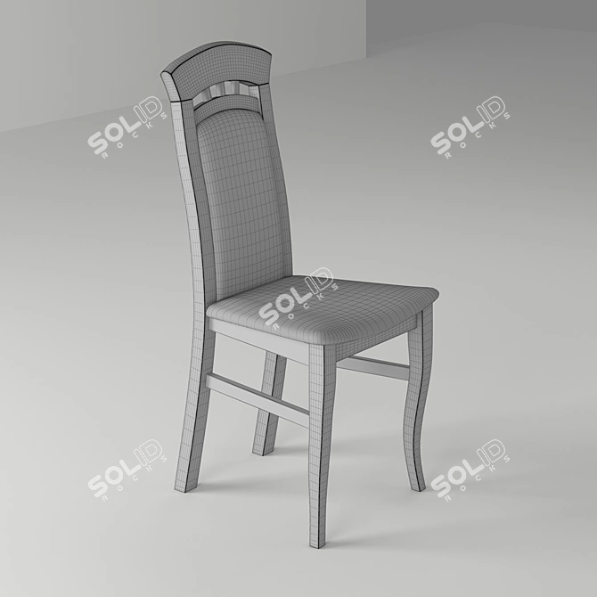 Classic Oak Chair 2011 3D model image 2