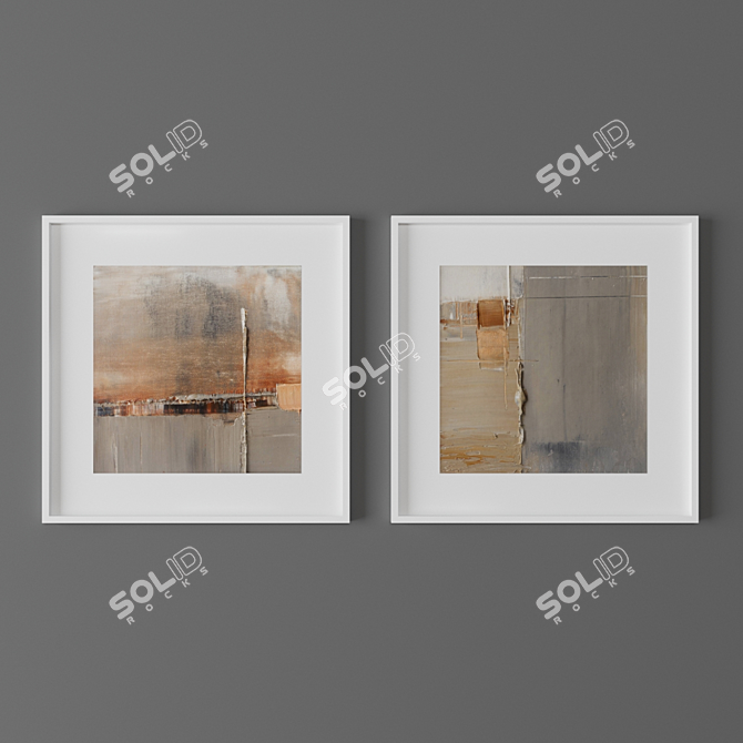 Abstract Art Set: 14.4" x 14.4 3D model image 2