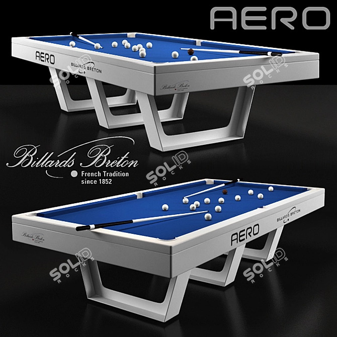 Sleek Aero Billiard Table 3D model image 1