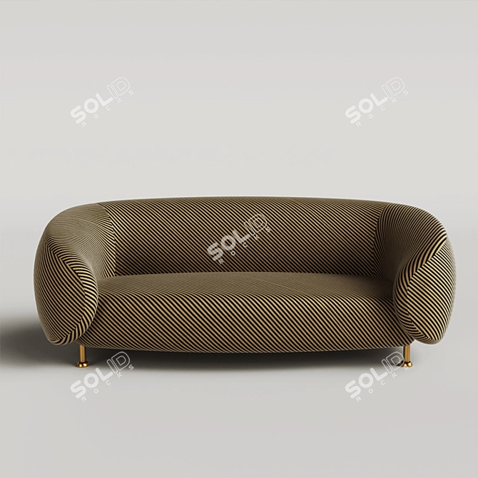 Elegant Lucien Sofa - Ultimate Comfort & Style 3D model image 1