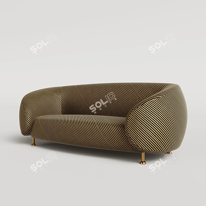 Elegant Lucien Sofa - Ultimate Comfort & Style 3D model image 2