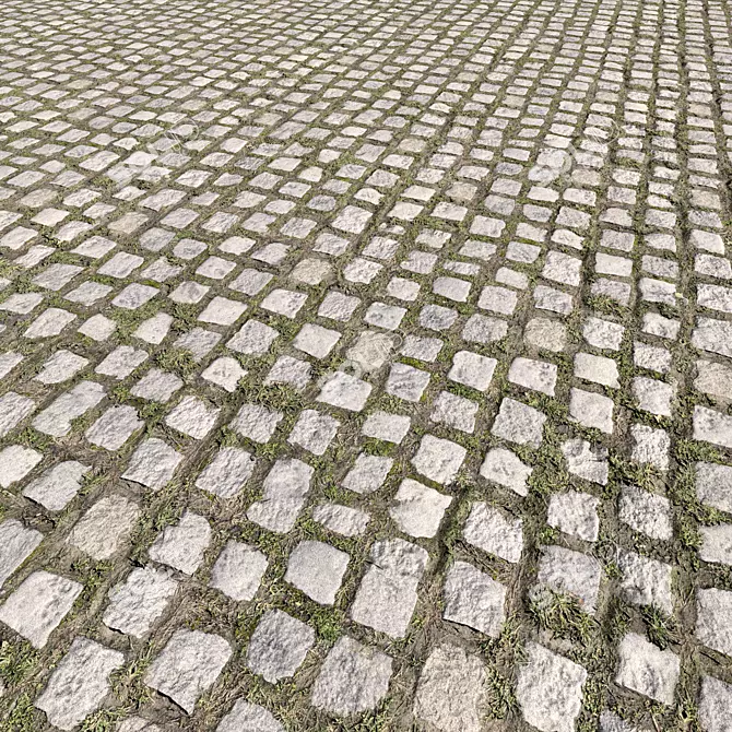 Corona Cobblestone Material: Textures 4k with Multi-Effects 3D model image 1