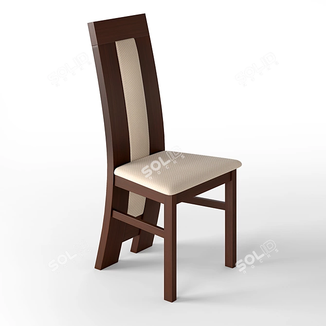 Oak Classic Chair - Stylish and Timeless 3D model image 1