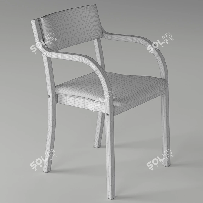 Classic Oak Chair 2011 3D model image 2