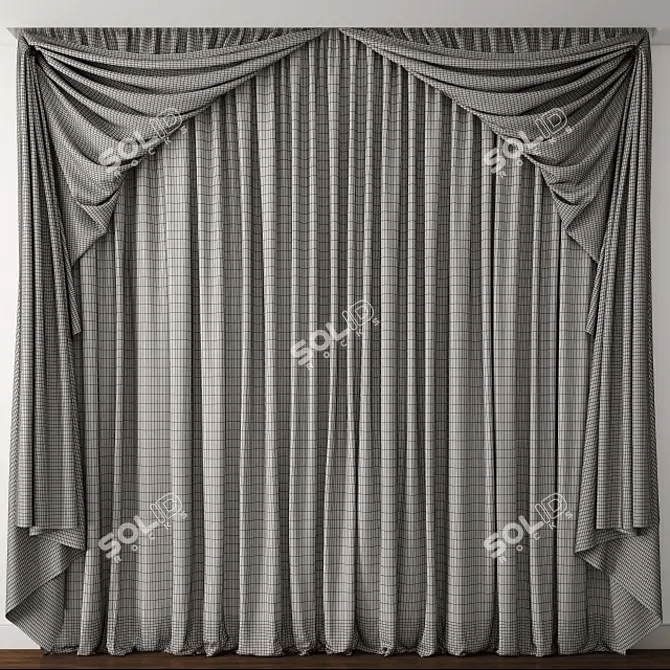 Elegance Embodied: Curtain 19 3D model image 2