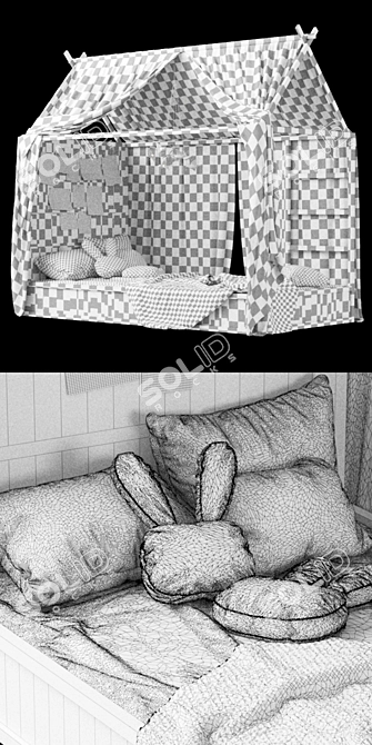 Imaginative Ikea Kura Bed 3D model image 3