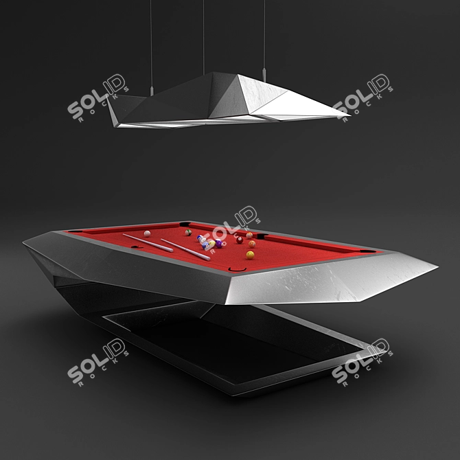 Crystal Billiards Table 3D model image 2