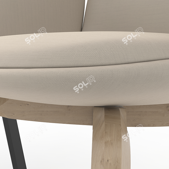 Cozy Comfort Chair 3D model image 2