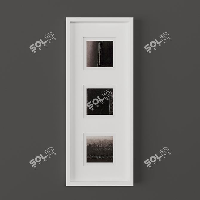 Abstract Art Collection: Set of 5 Paintings 3D model image 3