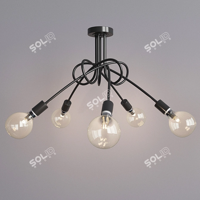 Elegant Ceiling Luminaire CL026 3D model image 1