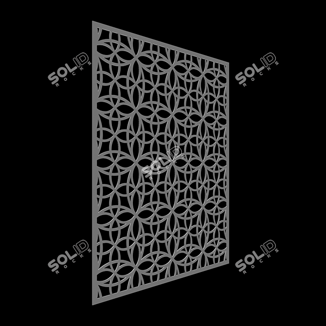 Elegant Carved MDF Panels 3D model image 2