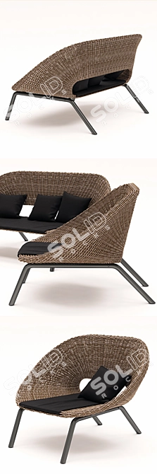 Loa Blooma Sofa and Armchair Set 3D model image 2