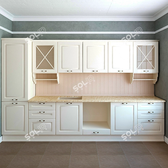 Edelform Kitchen: Elegant and Spacious 3D model image 1