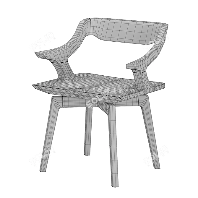 Stellar Works Legacy Vito Chair 3D model image 3