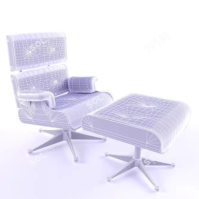 Luxury VIP Armchair with Footrest 3D model image 3