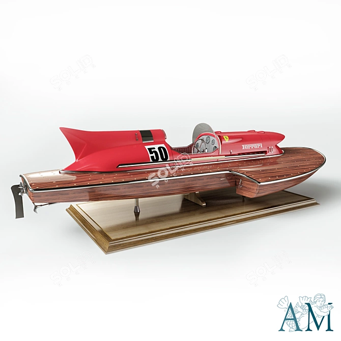 Vintage Thunderboat Replica 3D model image 1