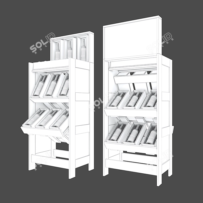 Country Showcase: Versatile Wine and Juice Display 3D model image 3