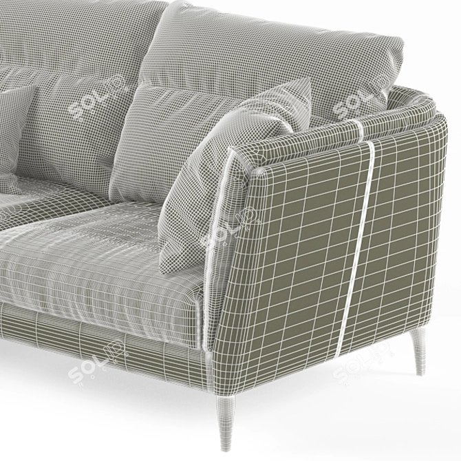 Elegant Bretagne Armchair: 2010x990xh940 3D model image 3