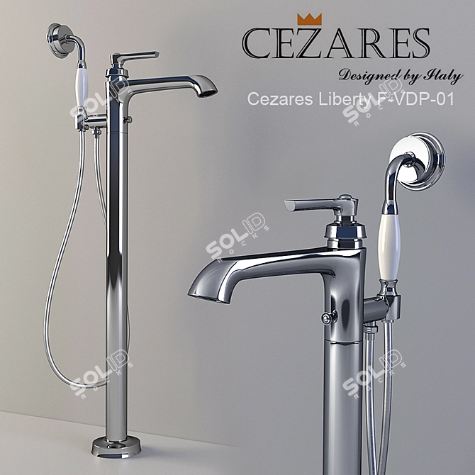 Cezares Liberty Floor Mixer with Hand Shower 3D model image 1