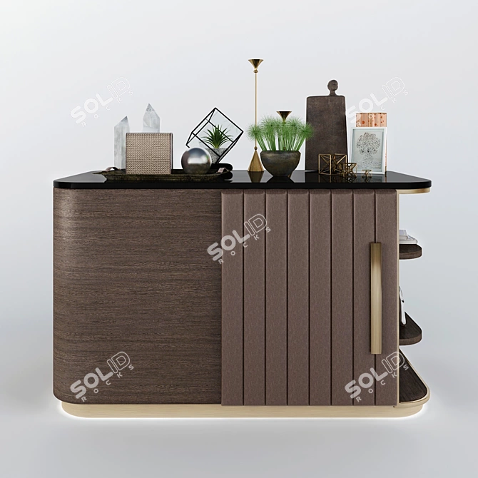 Vintage Sideboard with Props 3D model image 1