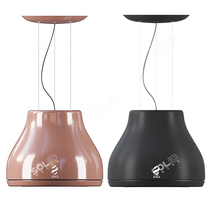 Copper Elica Pendant Lamp 3D model image 1