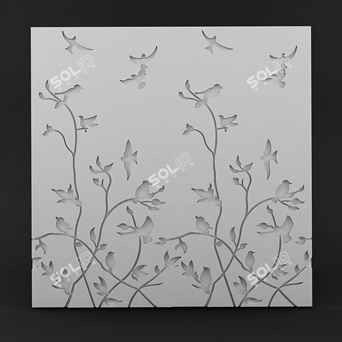 Customizable Relief Panel - B-05 3D model image 1