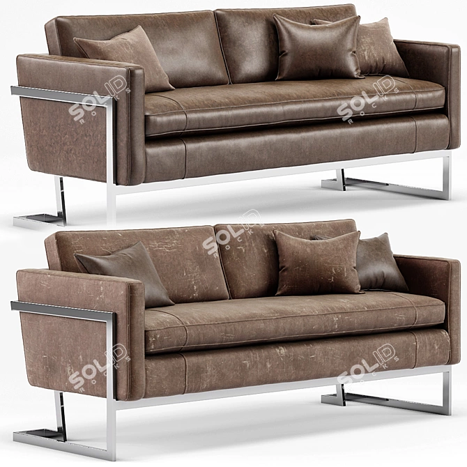 Sleek Grisham Apartment Sofa 3D model image 2