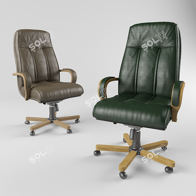 Boss D100 Executive Chair - Luxurious Comfort 3D model image 1