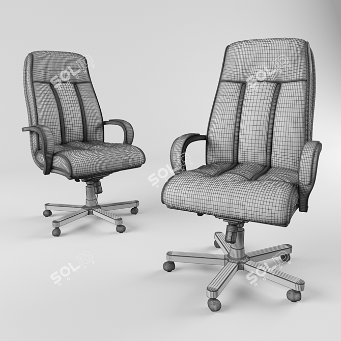 Boss D100 Executive Chair - Luxurious Comfort 3D model image 3