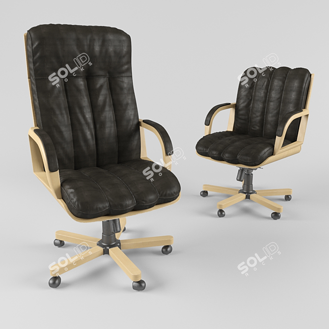 Classic Executive Chair- Bonn 3D model image 1