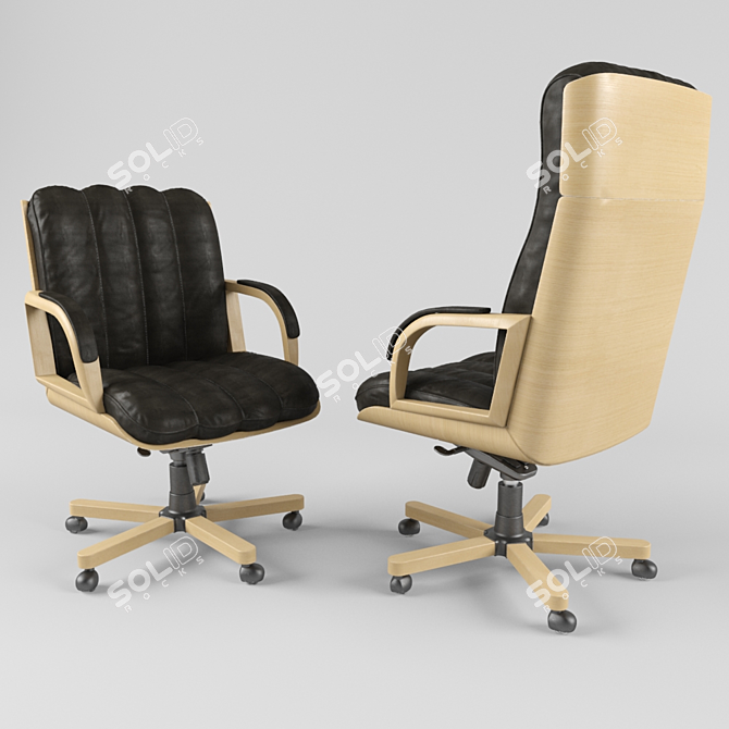 Classic Executive Chair- Bonn 3D model image 2