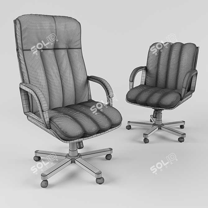 Classic Executive Chair- Bonn 3D model image 3