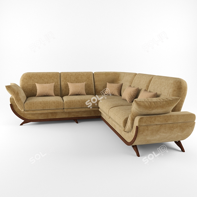 Razenni Lucci Sofa: Contemporary Comfort for Your Home 3D model image 3