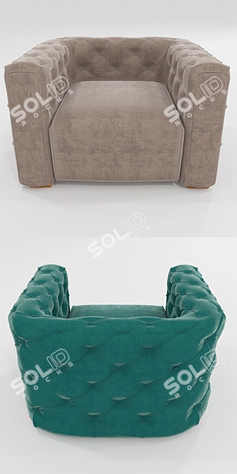 Stylish Armchair New York 3D model image 2