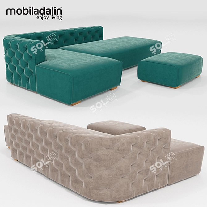 New York Sofa and Banquet 3D model image 1