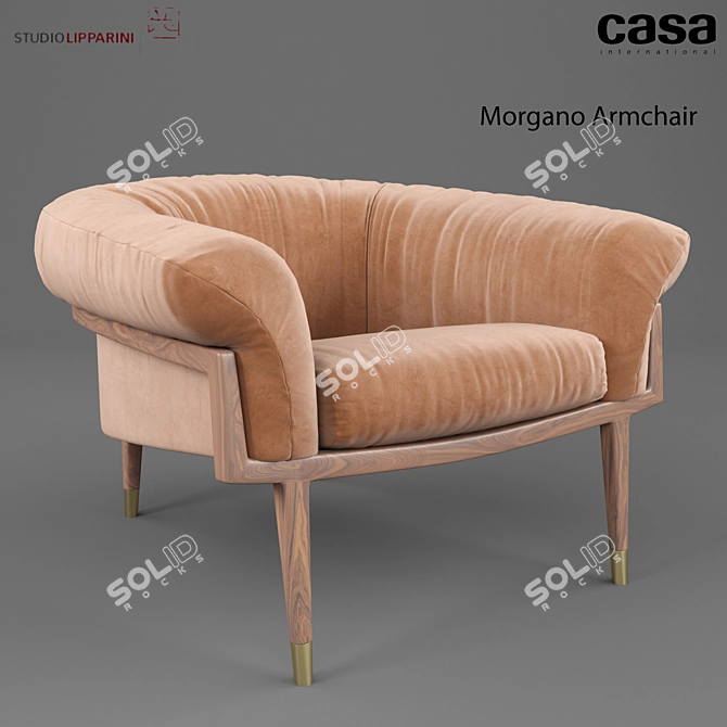 Cozy Classic Armchair 3D model image 1