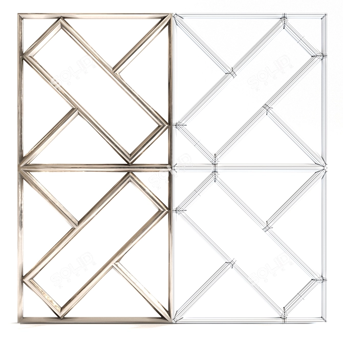 Decorative Metal Screen | Unique Design 3D model image 2