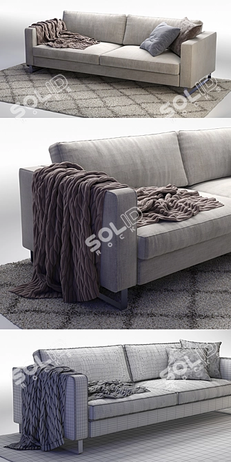 Bo Concept Indivi 2: Stylish Sofa Set 3D model image 2