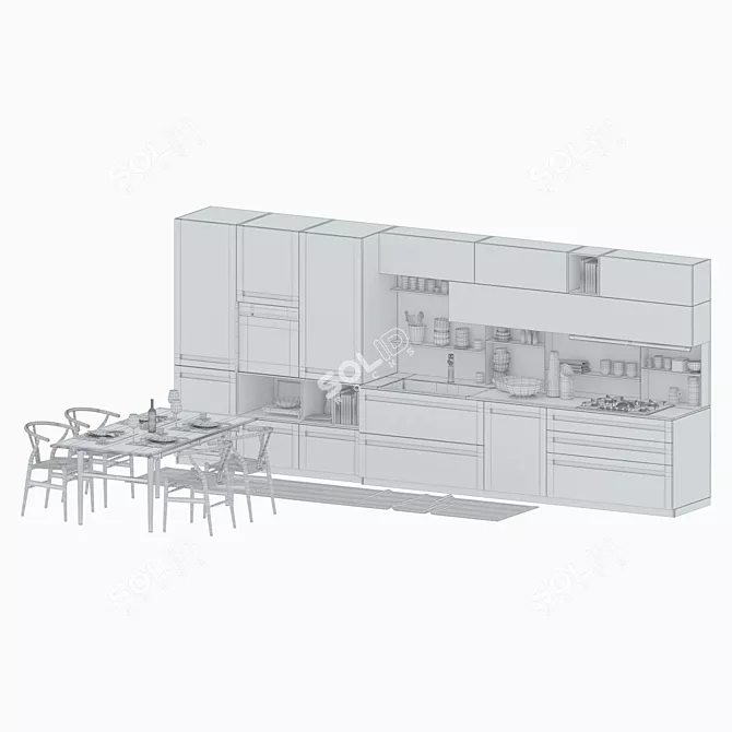 Modern Kitchen Cucina Mood: Stylish Stosa 3D model image 3