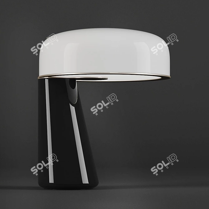 Title: John Lewis Glass Table Lamp 3D model image 1