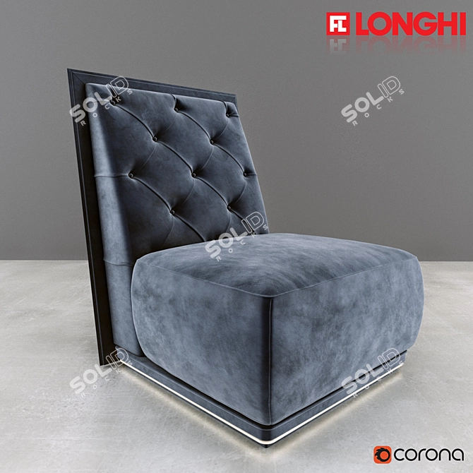 Elegant Longhi Napoleon Sofa 3D model image 2