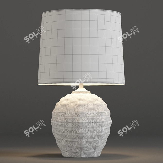 Title: Elegant Green Dimple Ombre Lamp 3D model image 2