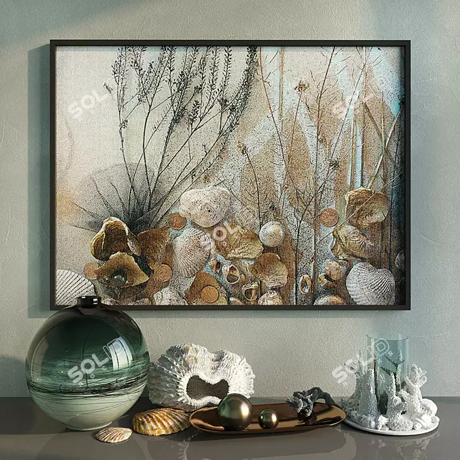 Autumn Sea Decor Set 3D model image 1