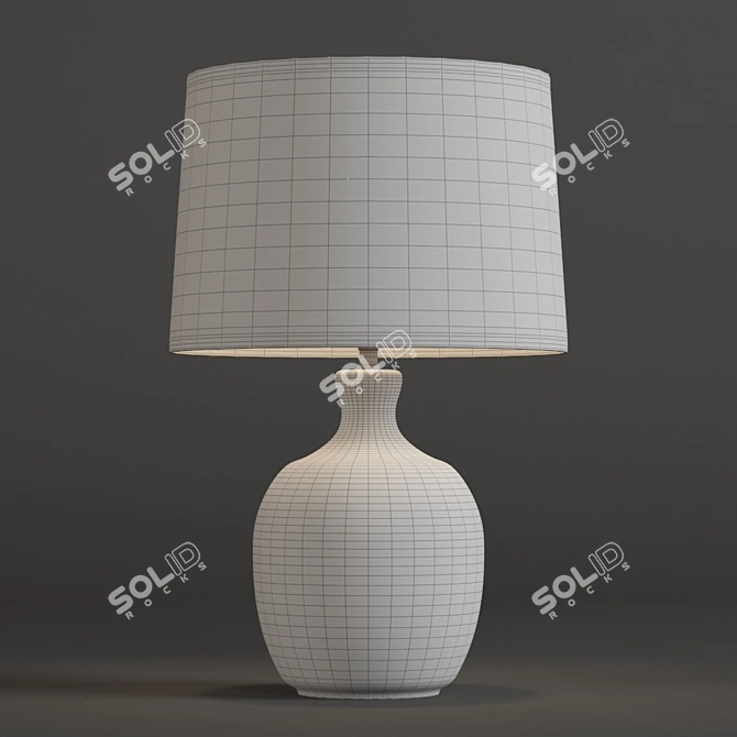 Elegant Distressed Mirror Lamp 3D model image 2
